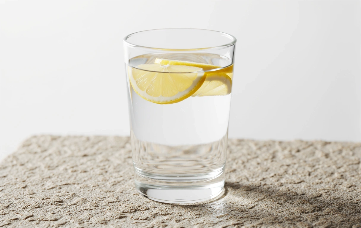 Čistá voda a citron